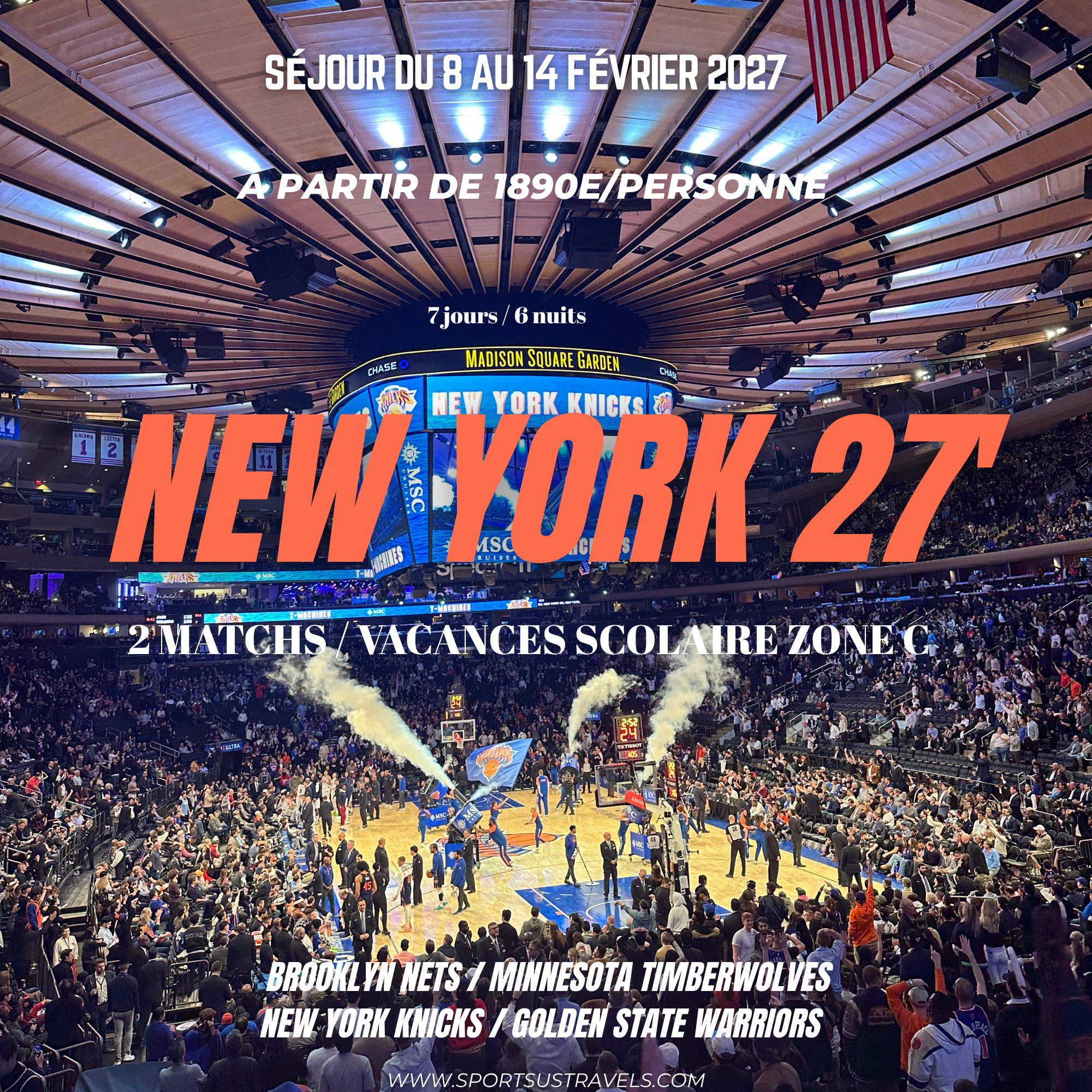 NEW YORK / ZONE C / FEVRIER 2027